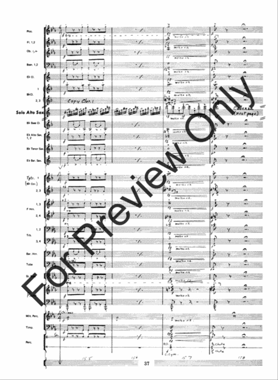 Fantasia For Alto Saxophone Concert Band Concert Band scores gallery preview page 39