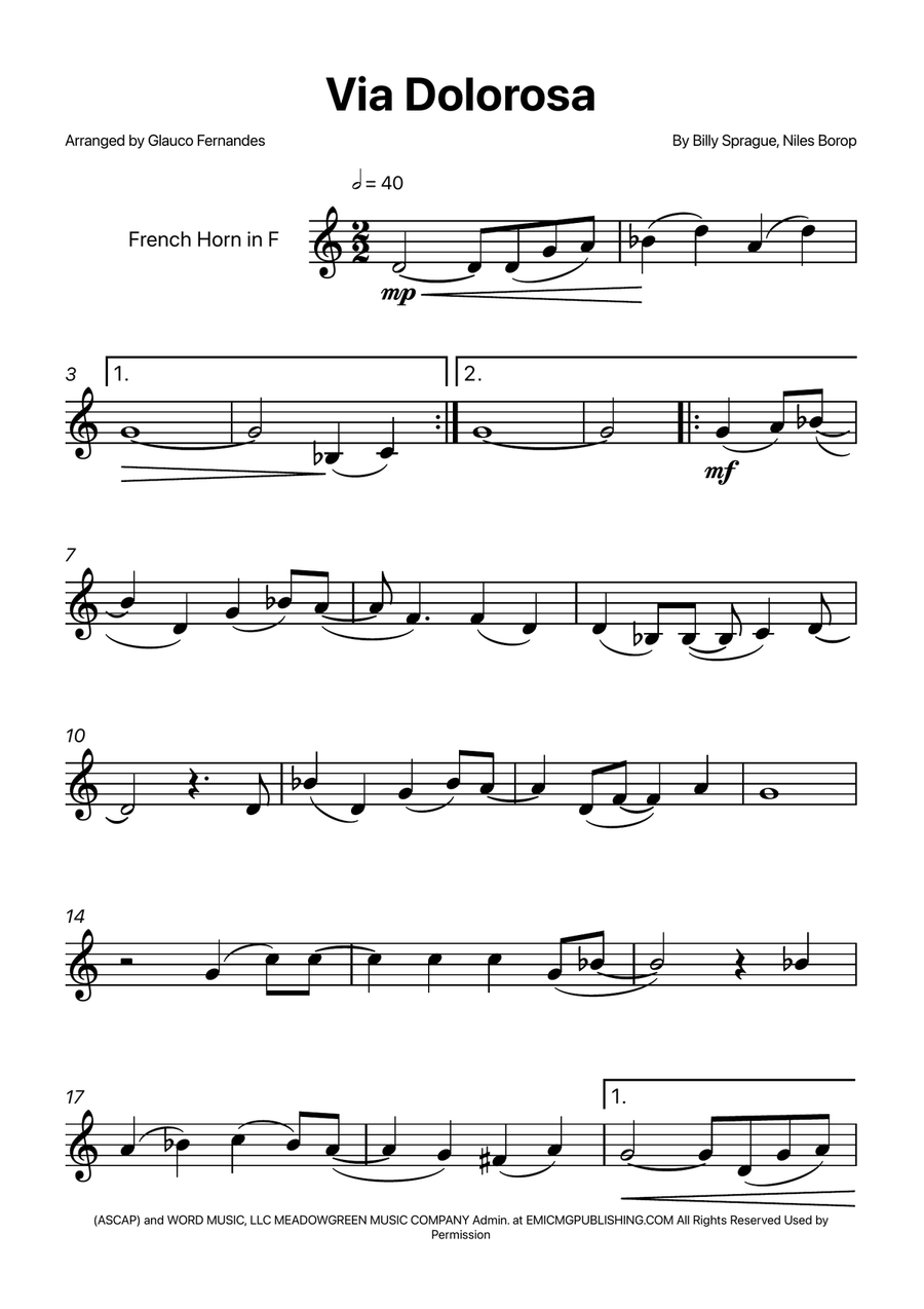 Via Dolorosa Chamber Music scores gallery preview page 1