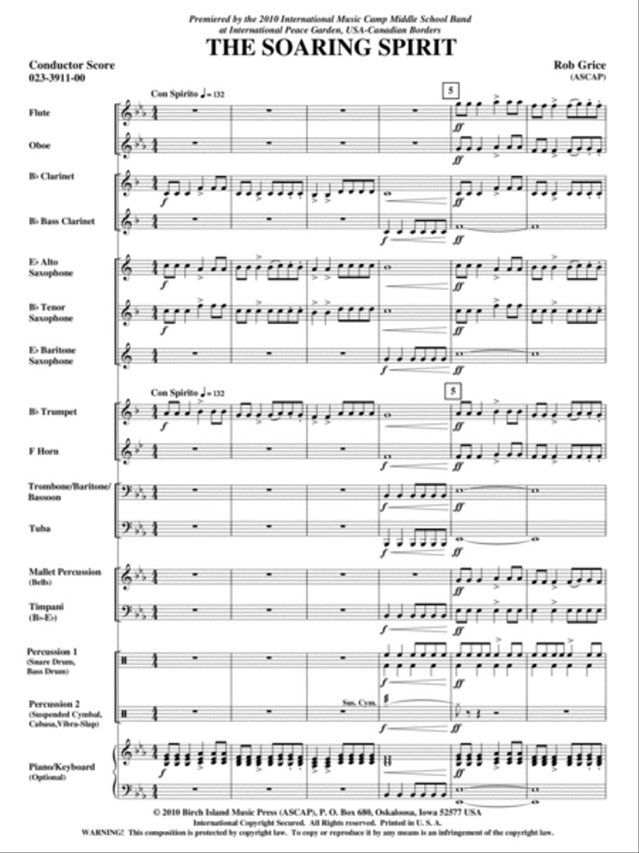 The Soaring Spirit Concert Band scores gallery preview page 2