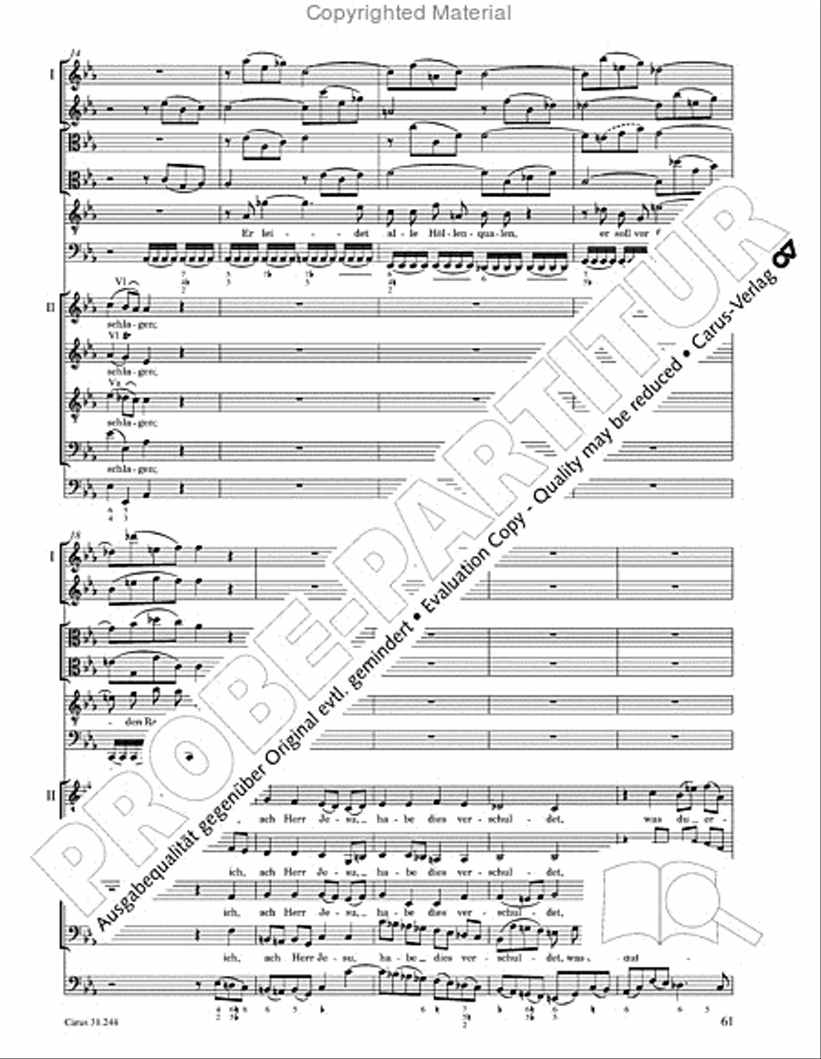 St. Matthew Passion (Matthaus-Passion) 4-Part scores gallery preview page 63