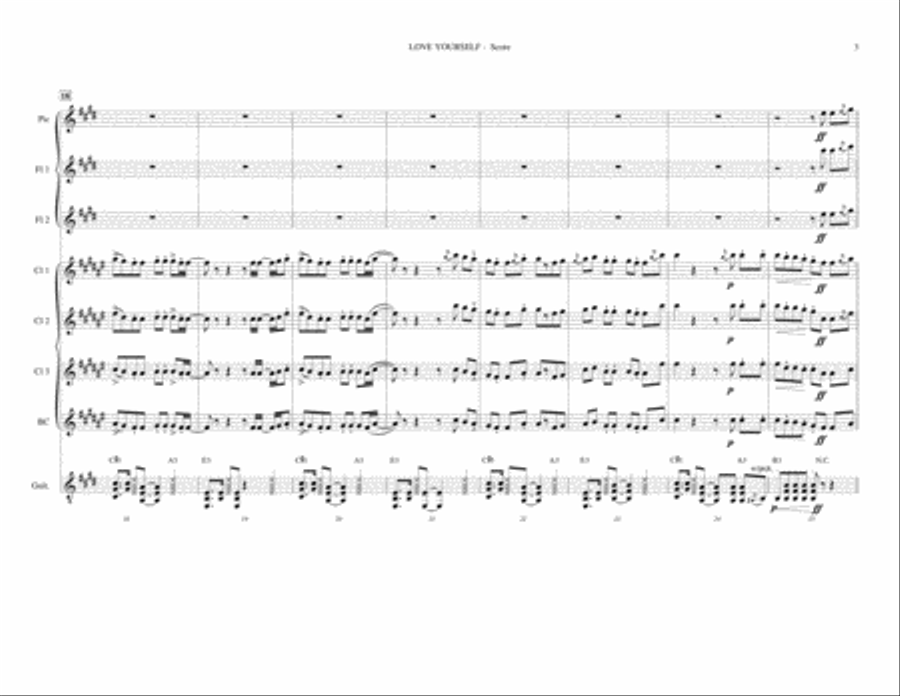 Love Yourself Small Ensemble scores gallery preview page 3
