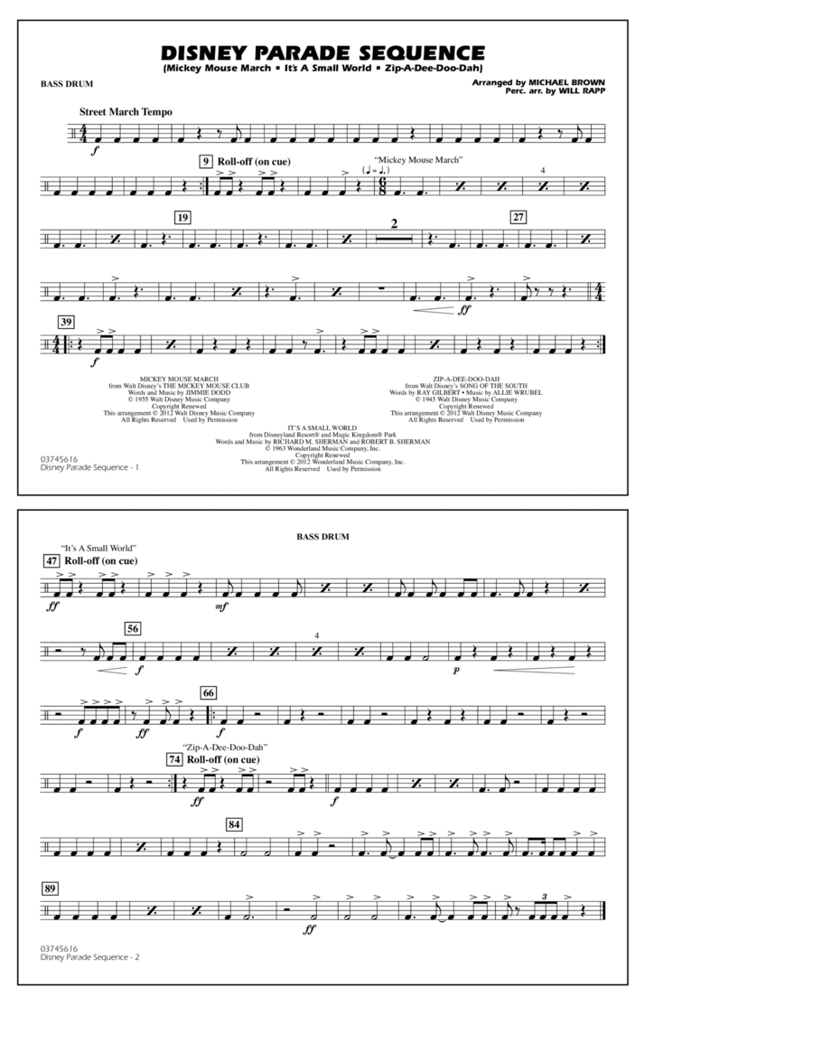 Disney Parade Sequence - Bass Drum