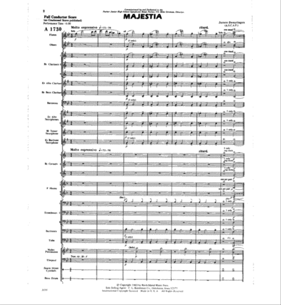 Majestia Concert Band scores gallery preview page 2
