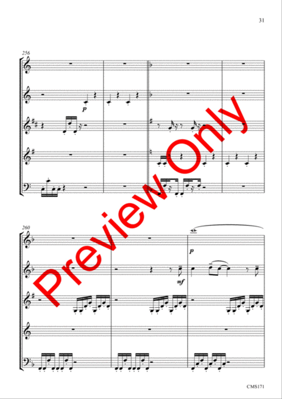 Queen Medley Fantasy Queen Medley Fantasy Woodwind Quintet scores gallery preview page 34