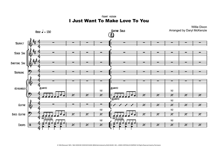 I Just Want To Make Love To You Large Ensemble scores gallery preview page 1