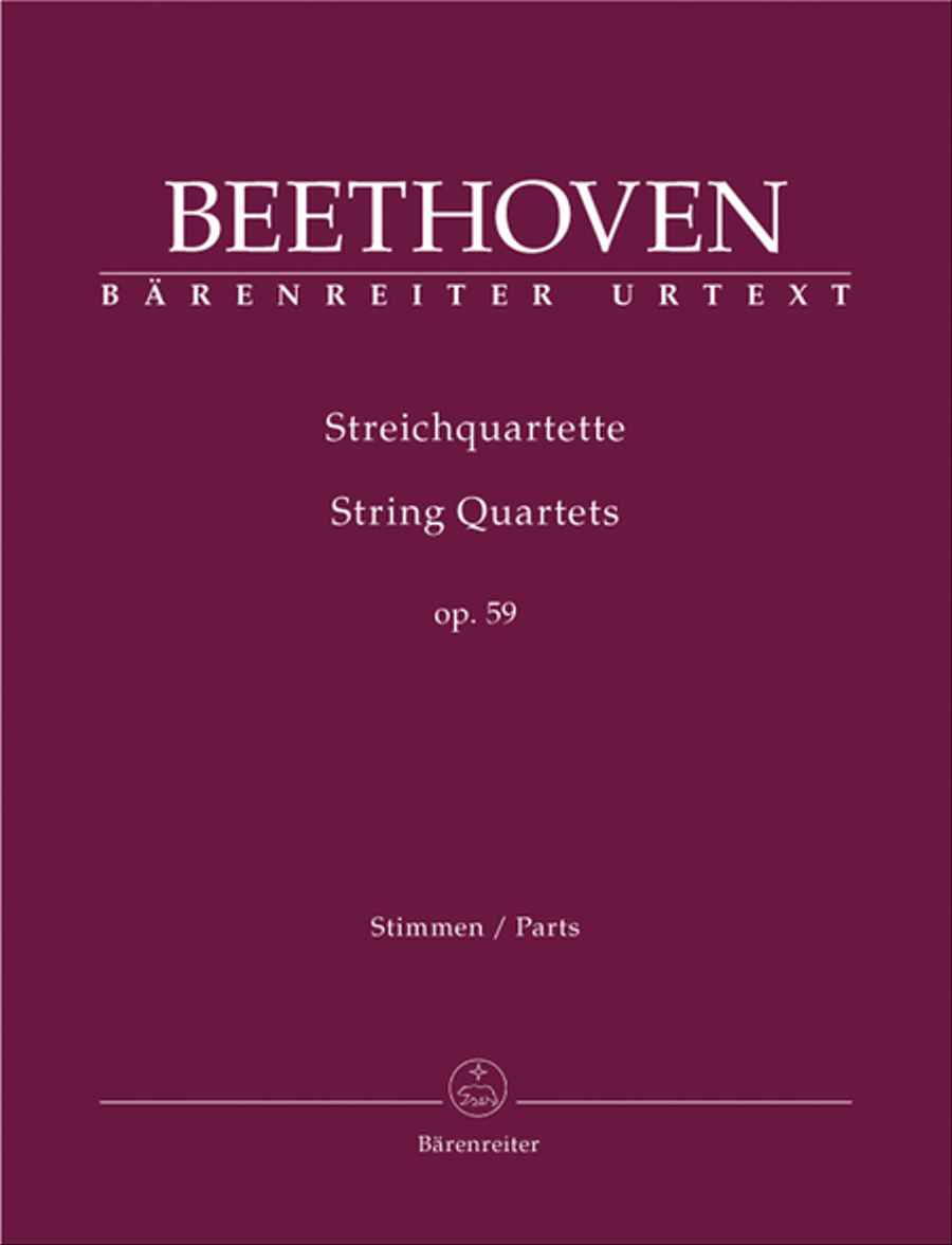 String Quartets, op. 59 String Quartet scores gallery preview page 1