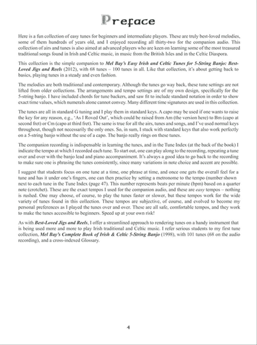 Easy Irish and Celtic Melodies for 5-String Banjo: Best-Loved Airs and Session Tunes Banjo scores gallery preview page 5