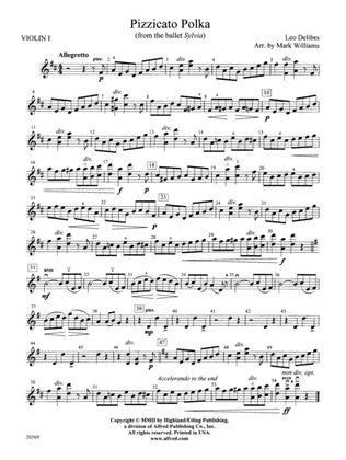 Pizzicato Polka (from the ballet Sylvia): 1st Violin