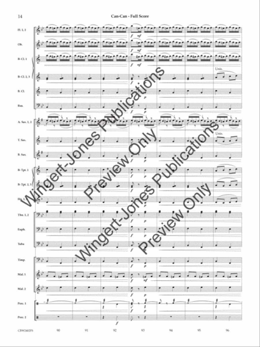Can-Can (Score) Concert Band scores gallery preview page 15