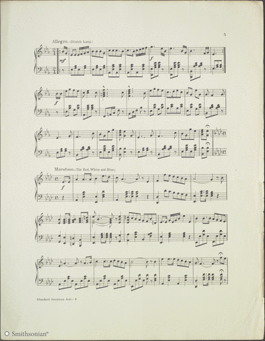 Standard American Airs : A medley overture Piano Solo scores gallery preview page 5