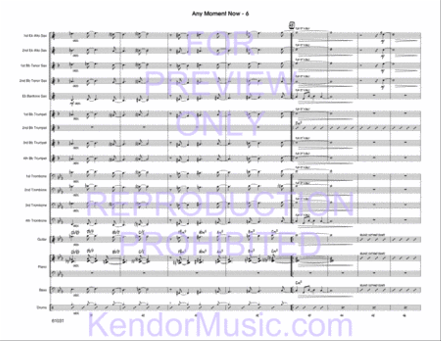 Any Moment Now Any Moment Now Jazz Ensemble scores gallery preview page 7