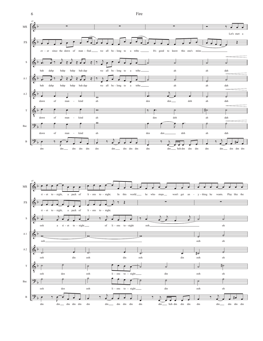 Fire 4-Part scores gallery preview page 6