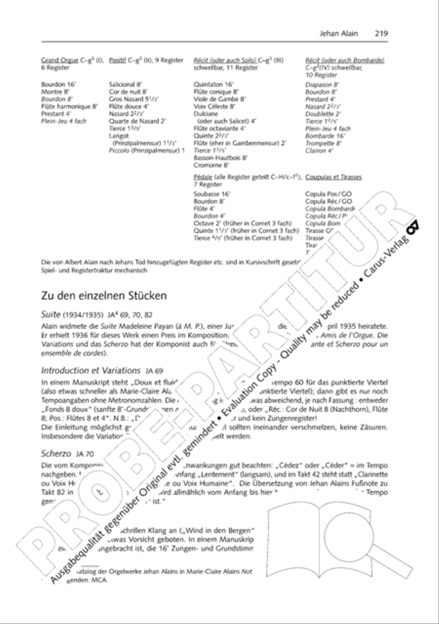 Orgelschule zur historischen Auffuhrungspraxis Organ Solo scores gallery preview page 220