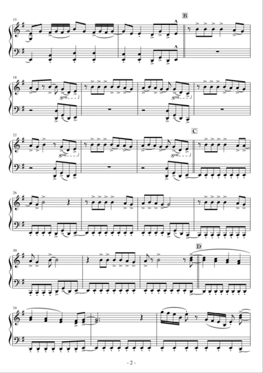 The Trooper Easy Piano scores gallery preview page 2