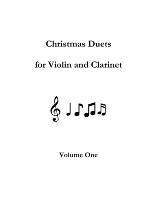 Book cover for Christmas Duets for Violin and Clarinet, Volume One