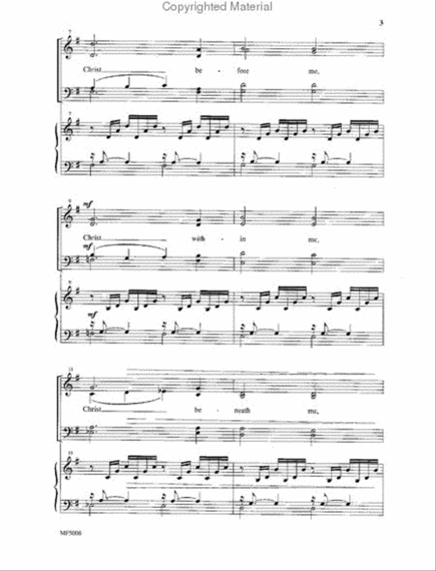 Christ Ever with Me Christ Ever with Me 4-Part scores gallery preview page 3