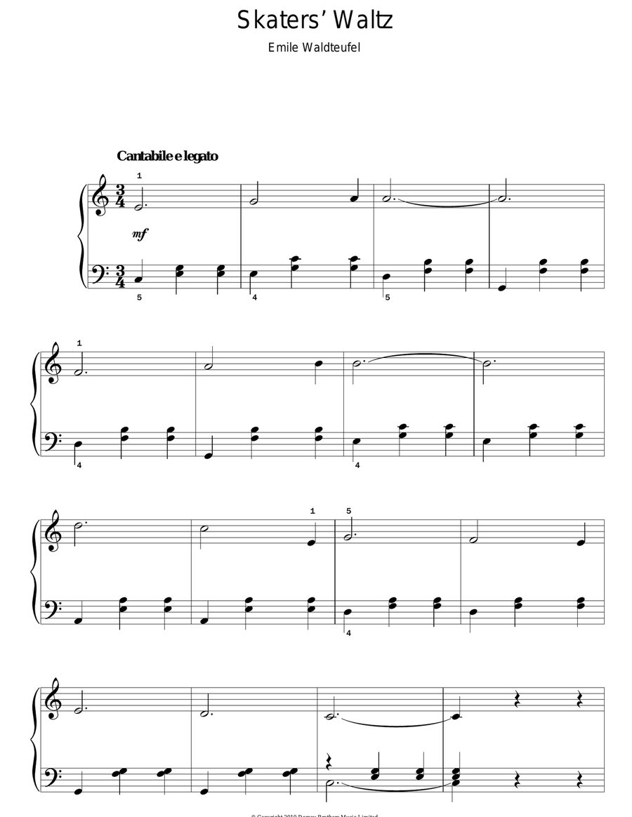 The Skater's Waltz The Skater's Waltz Voice scores gallery preview page 1