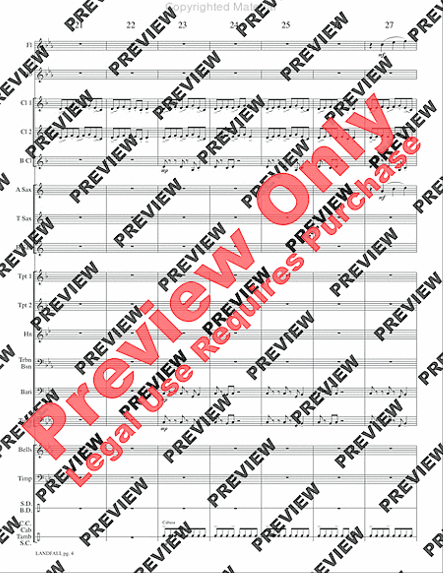 Landfall Concert Band scores gallery preview page 7