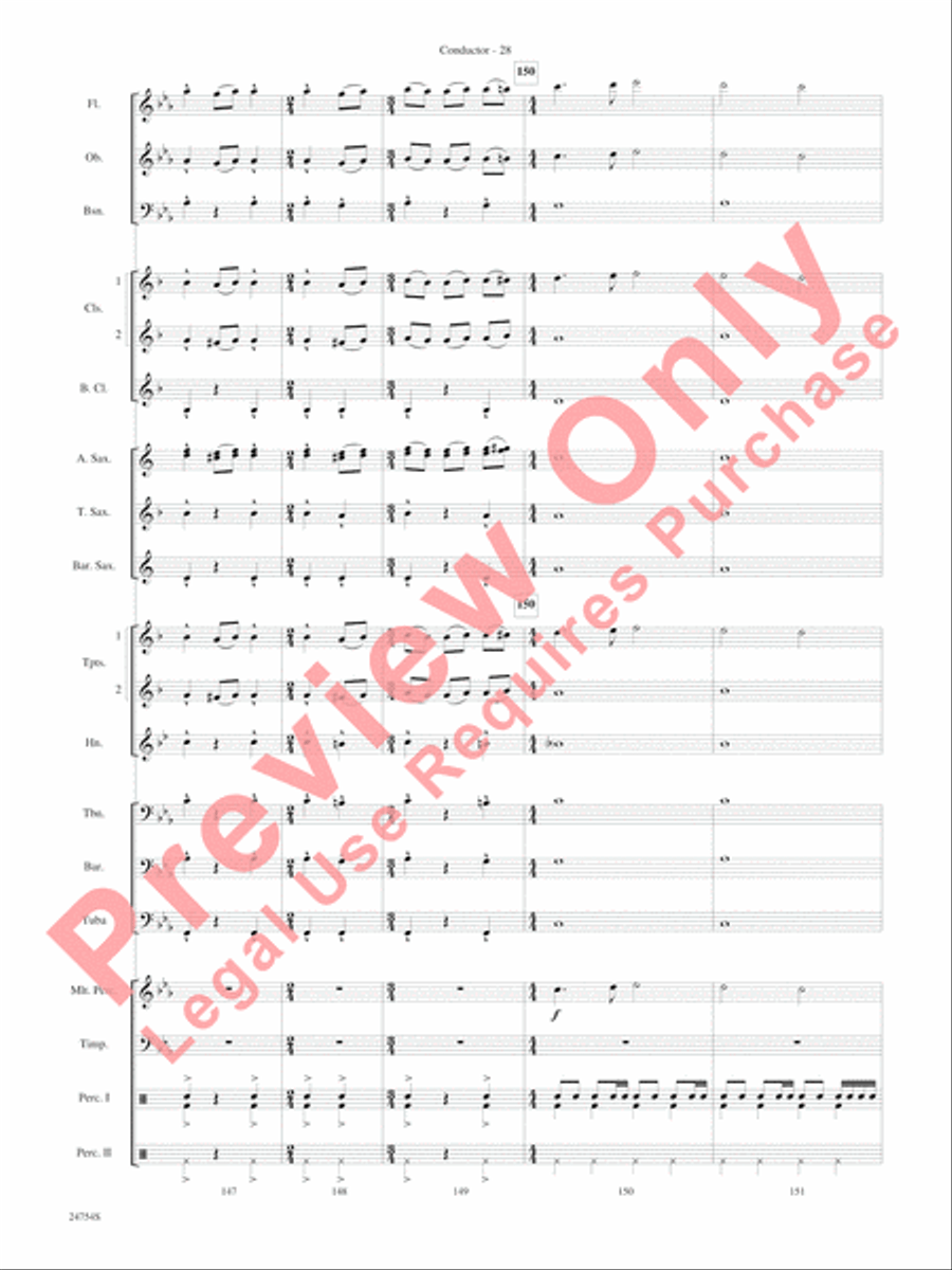 Selections from The Star Wars Saga Concert Band scores gallery preview page 31