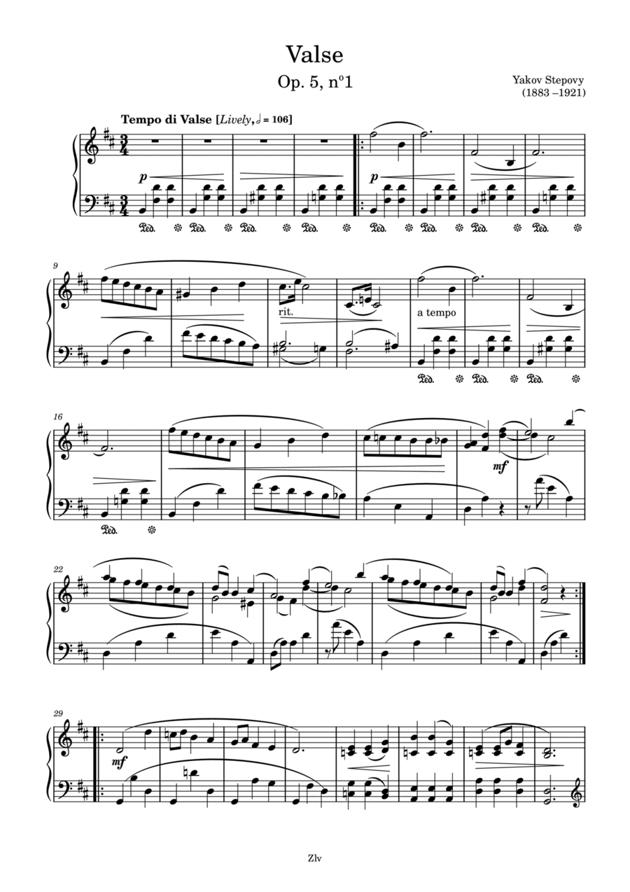 Valse, op.5 No.1