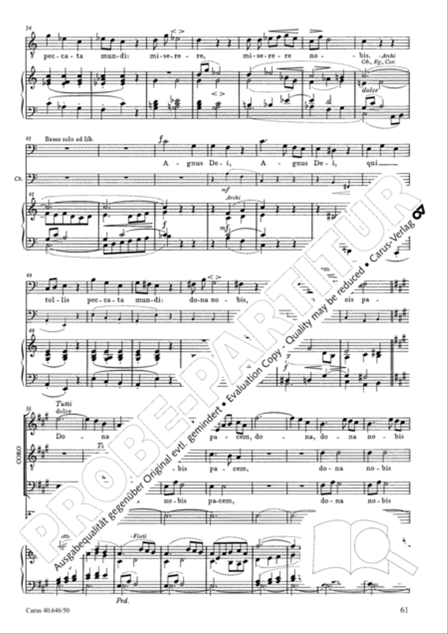 Mass in A major STB scores gallery preview page 63