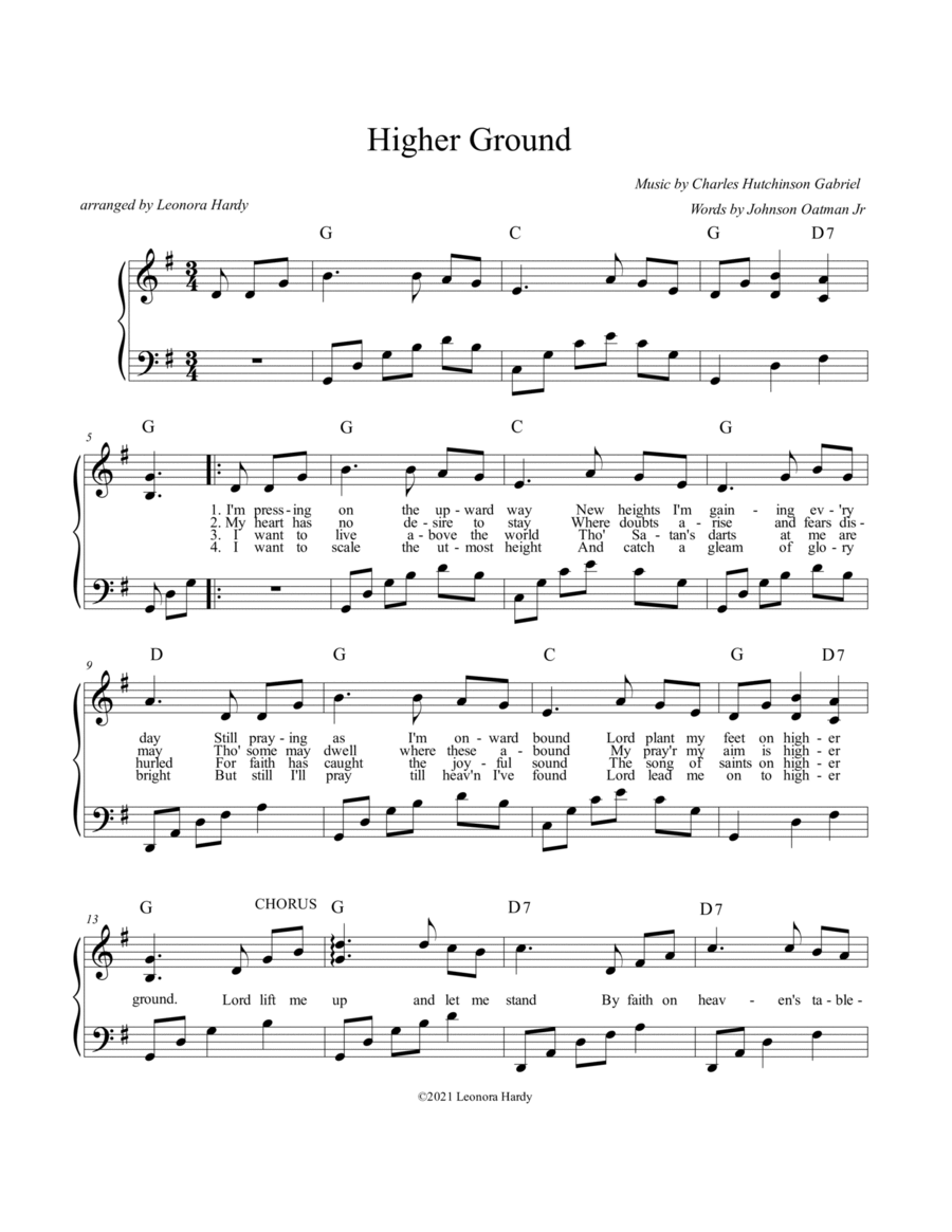 Higher Ground (2 versions) Voice scores gallery preview page 1
