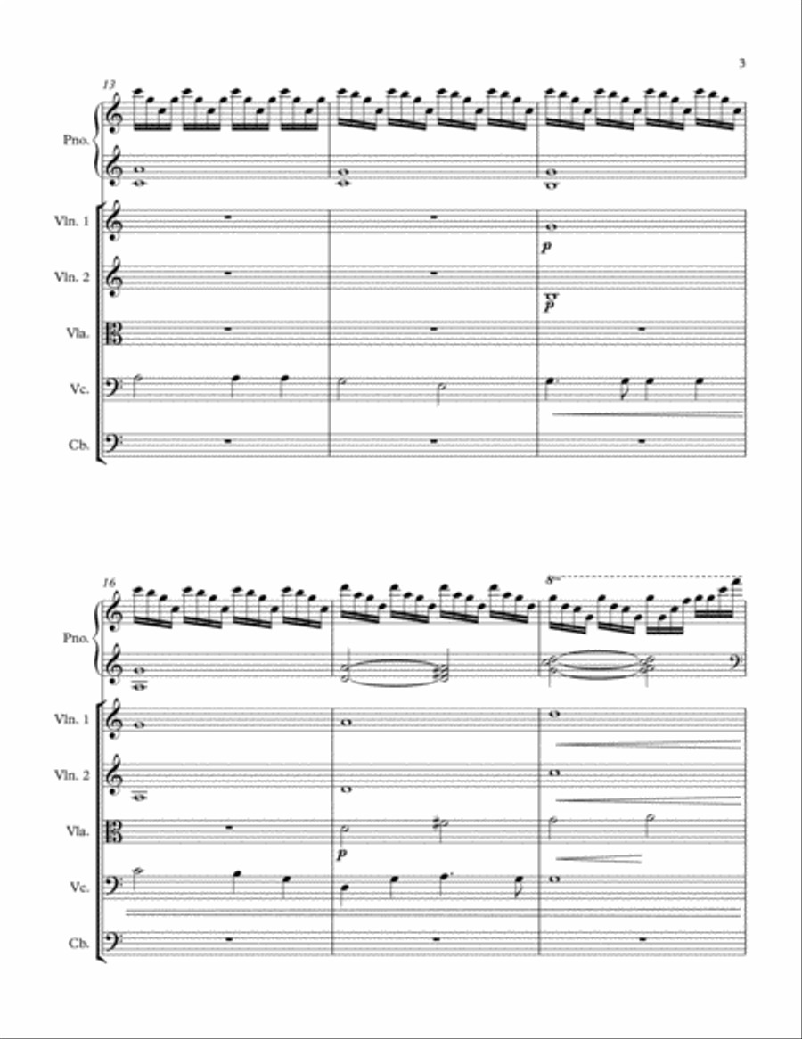 Holy Holy Holy - Piano and String Quartet/Quintet Piano Quartet scores gallery preview page 3