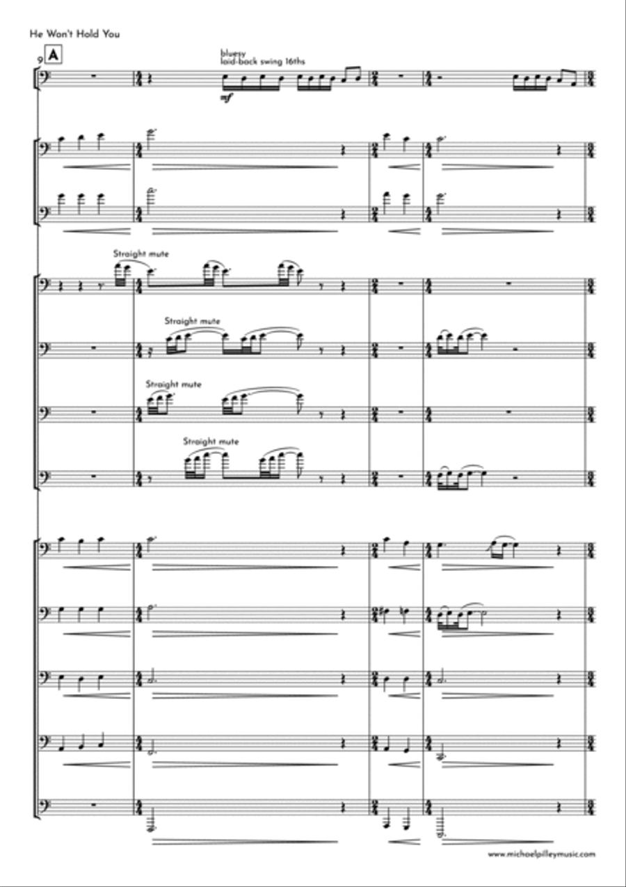 He Won't Hold You (original Version) Trombone scores gallery preview page 4