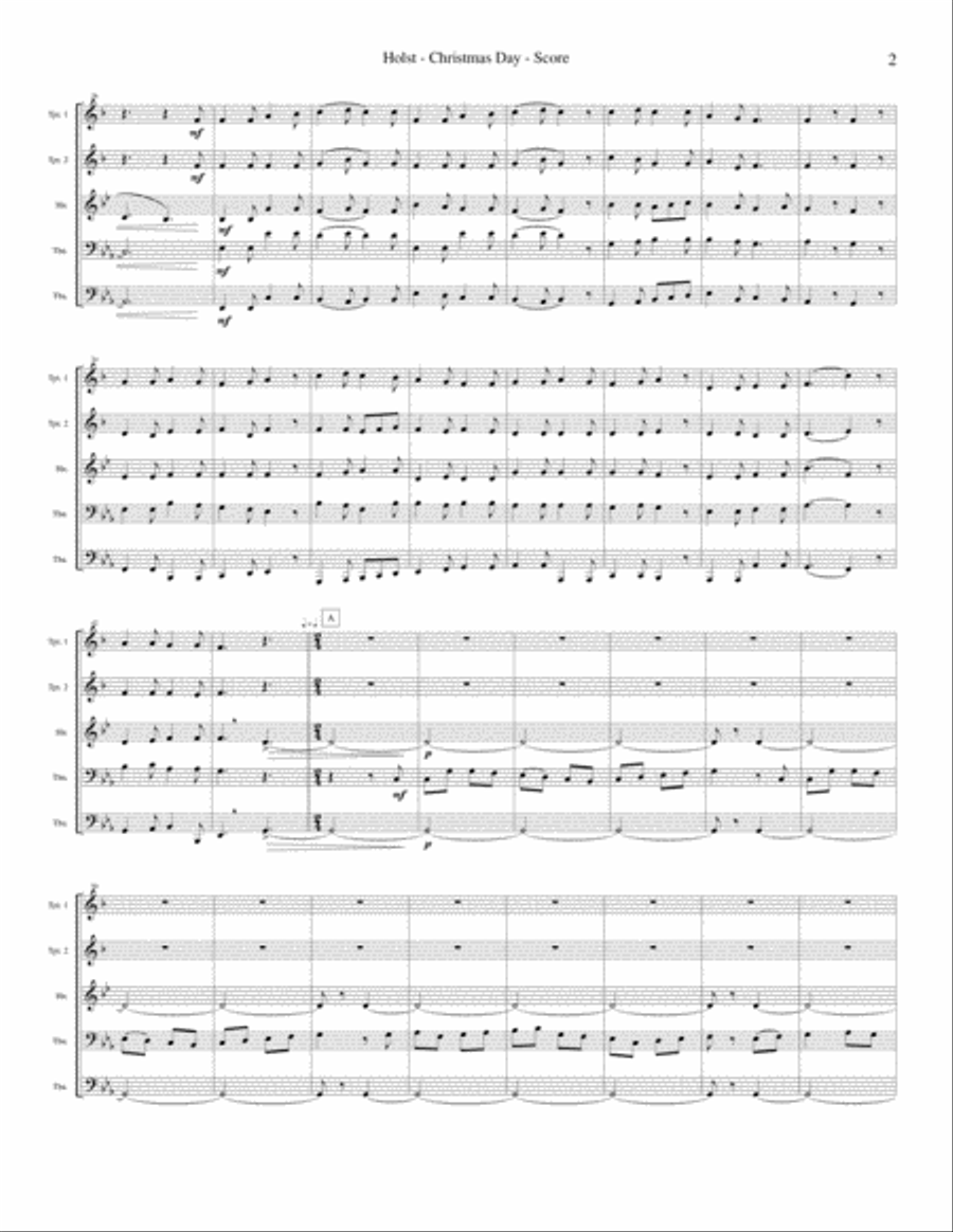 Christmas Day (Choral Fantasy on Old Carols) for Brass Quintet Brass Ensemble scores gallery preview page 3