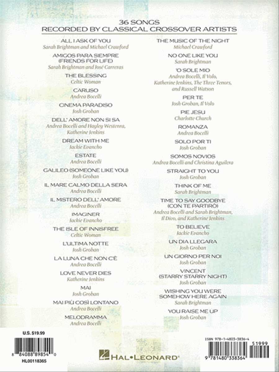 Classical Crossover for Singers Voice scores gallery preview page 2