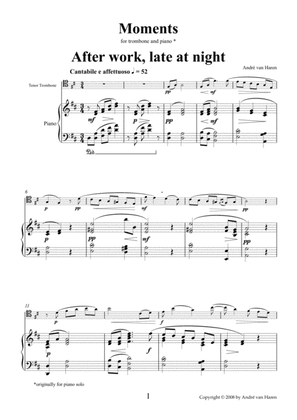 "Moments" - for trombone and piano