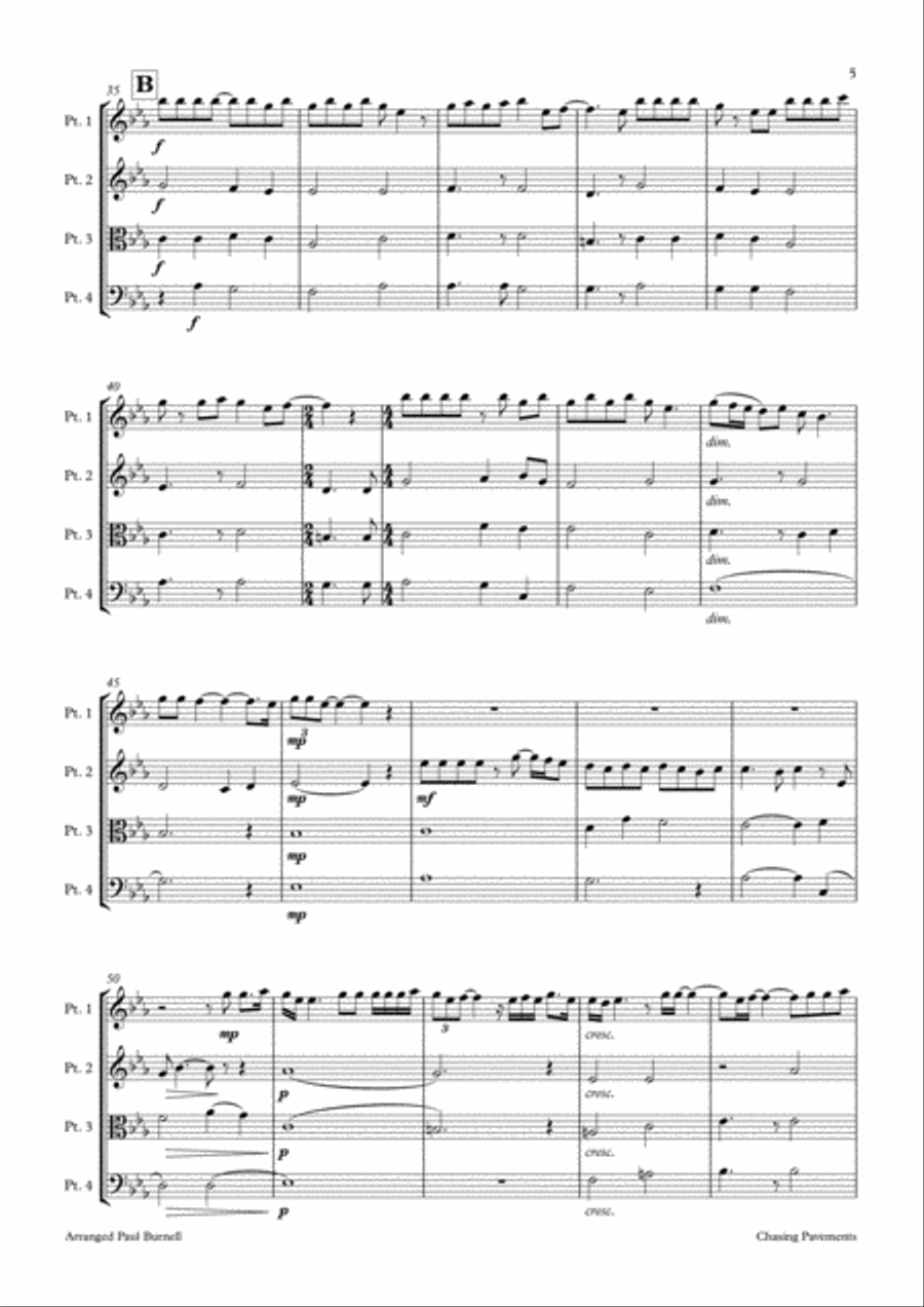Chasing Pavements Small Ensemble scores gallery preview page 5