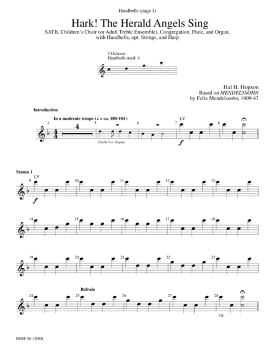 Hark! The Herald Angels Sing Choir scores gallery preview page 3