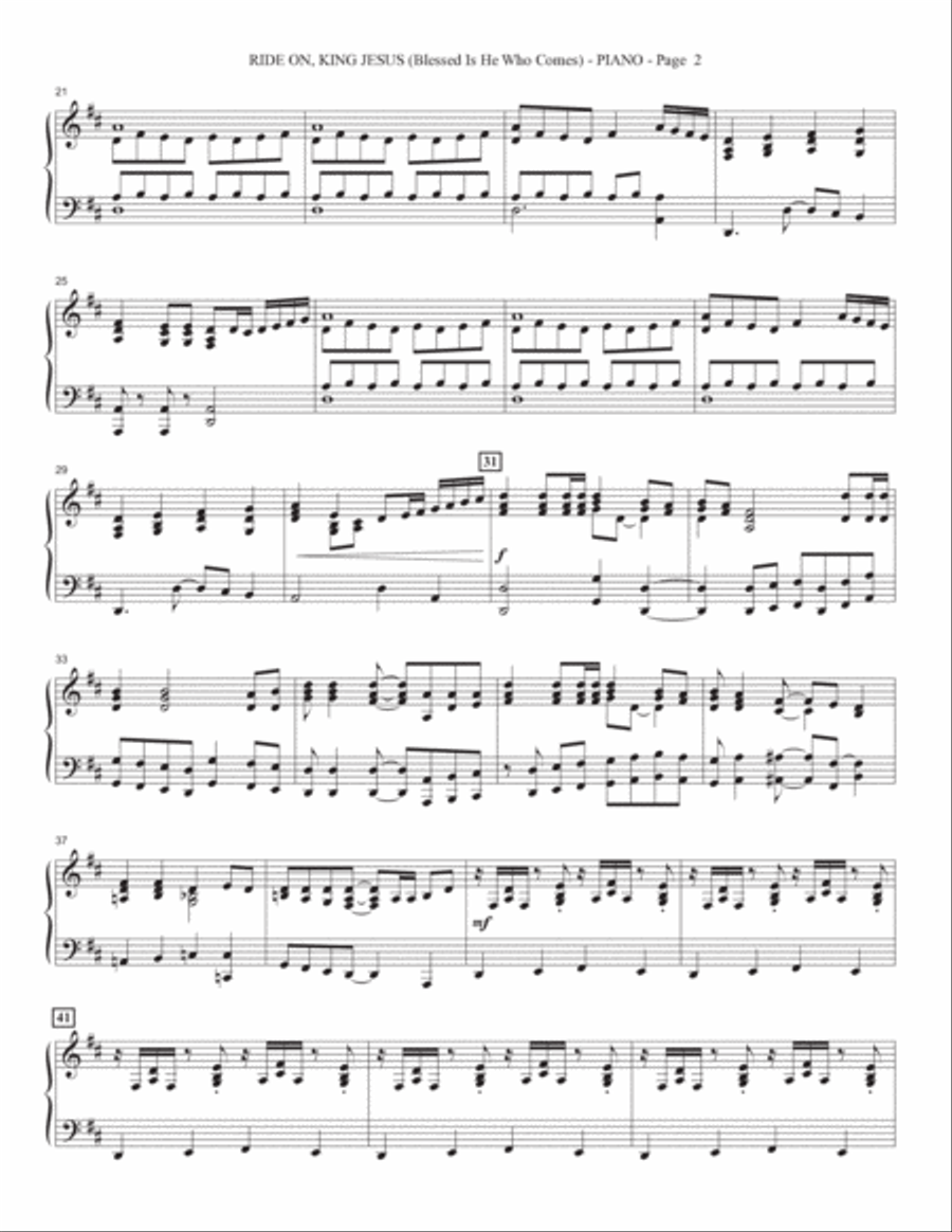 Ride On, King Jesus (arr. Joseph M. Martin) (Consort) - Piano Choir scores gallery preview page 2