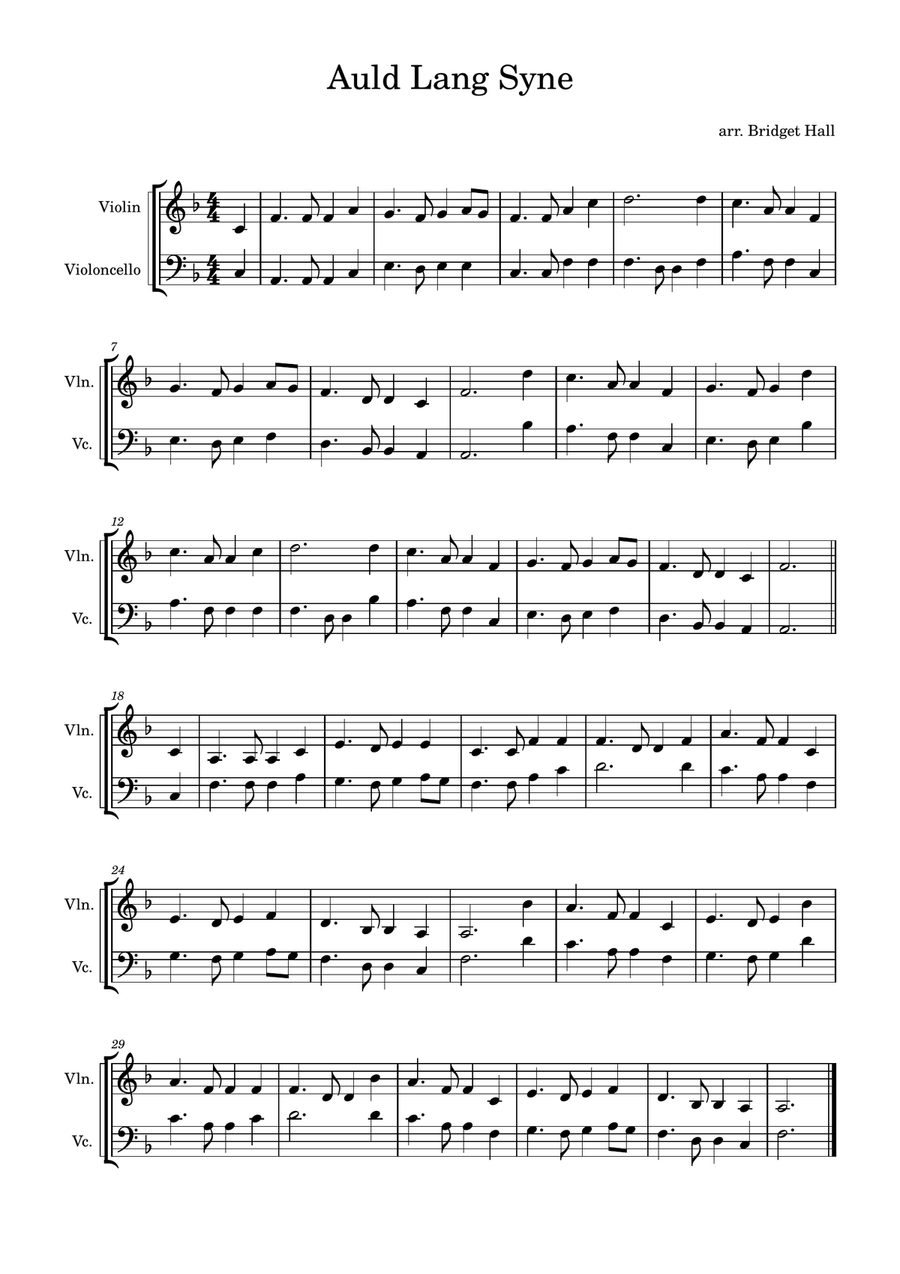 22 Christmas Duets for Violin and Cello String Duet scores gallery preview page 4