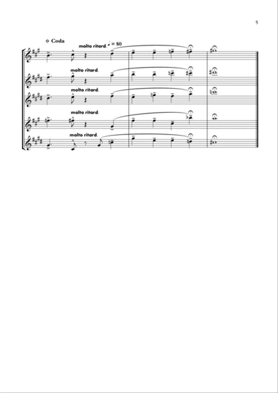 Minnie The Moocher Saxophone Quartet scores gallery preview page 5