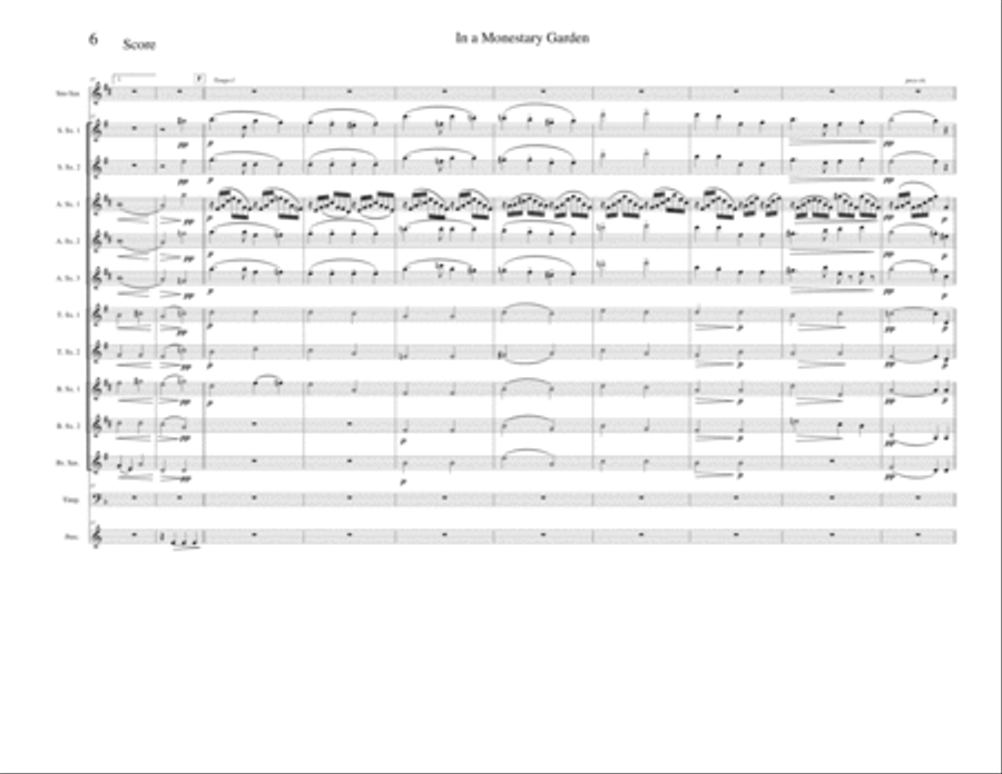 In a Monestary Garden In a Monestary Garden Woodwind Ensemble scores gallery preview page 6