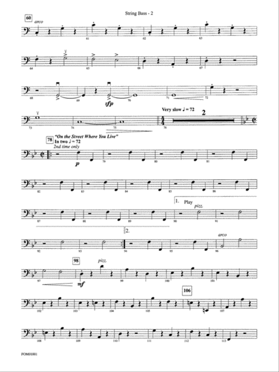 My Fair Lady (Medley): String Bass Full Orchestra scores gallery preview page 2