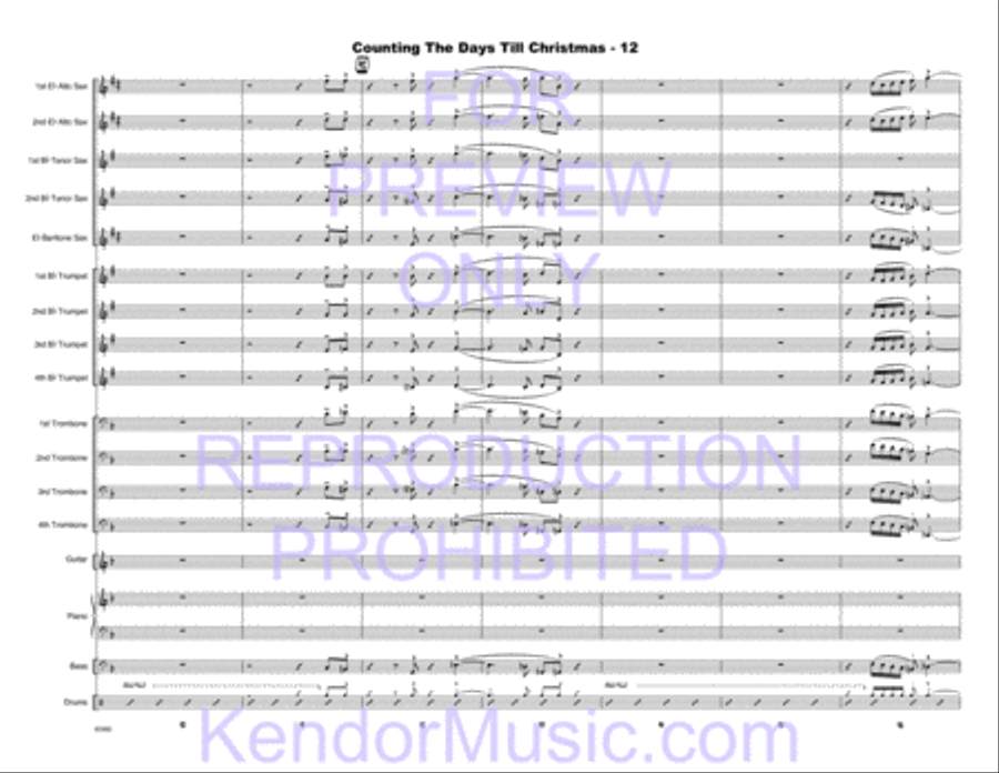 Counting The Days Till Christmas Jazz Ensemble scores gallery preview page 35