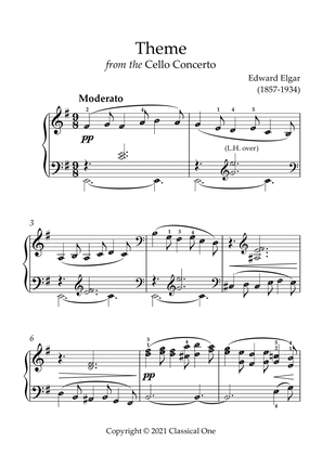 Elgar - Theme from the Cello Concerto(With Note name)