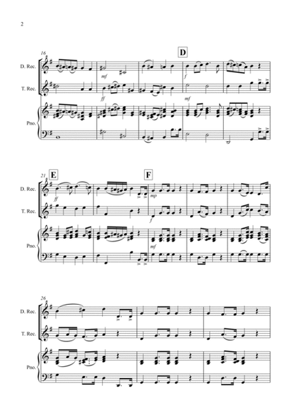 Bridal Chorus "Here Comes The Bride" for Descant and Tenor Recorder Duet image number null