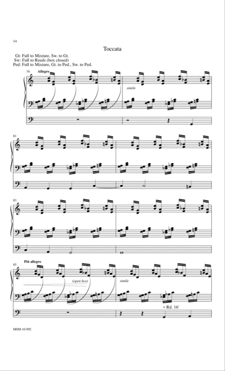 Marilyn Mason Music Library, Volume 3 Organ scores gallery preview page 18