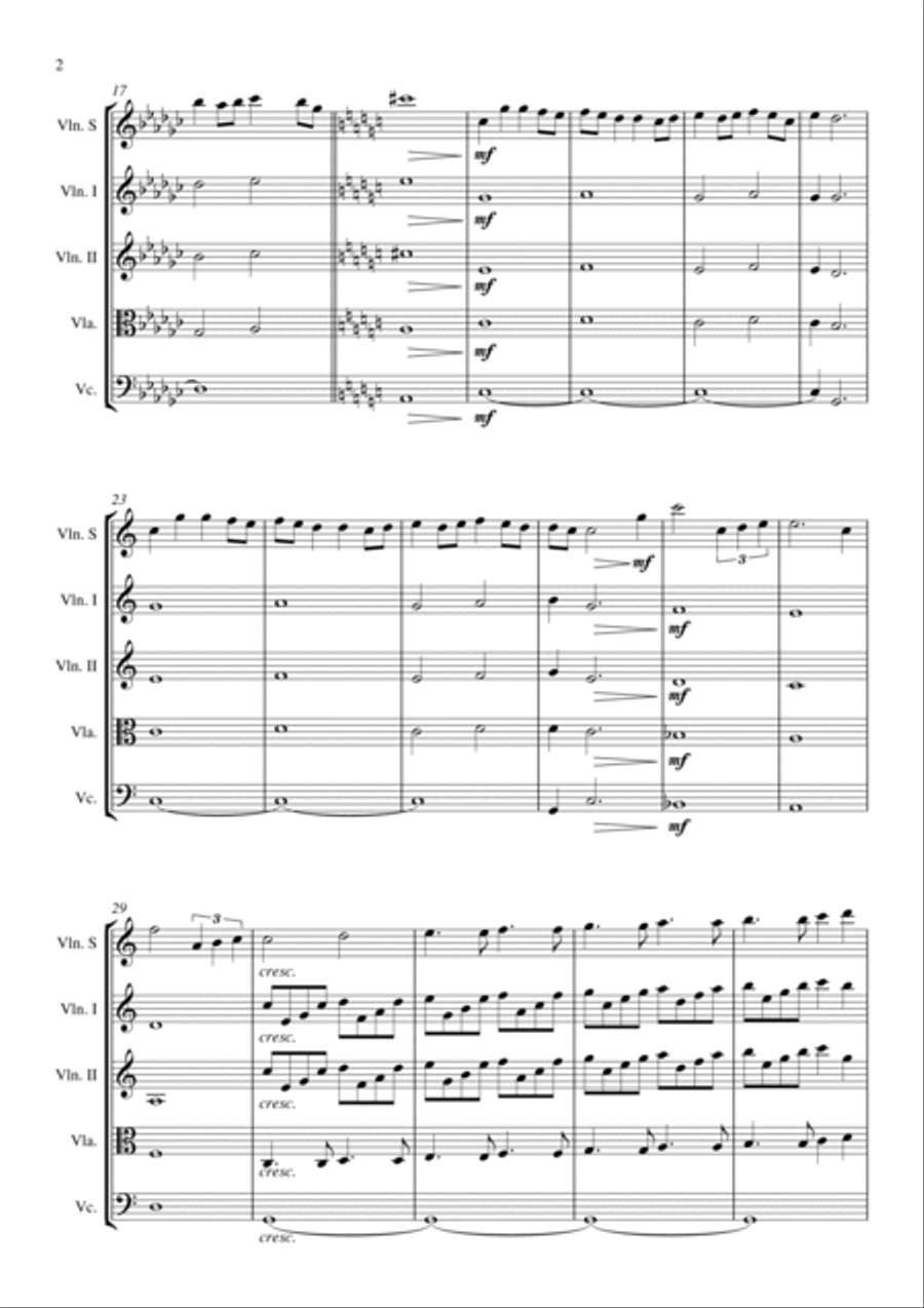 Top Gun Anthem - Score Only String Quintet scores gallery preview page 2