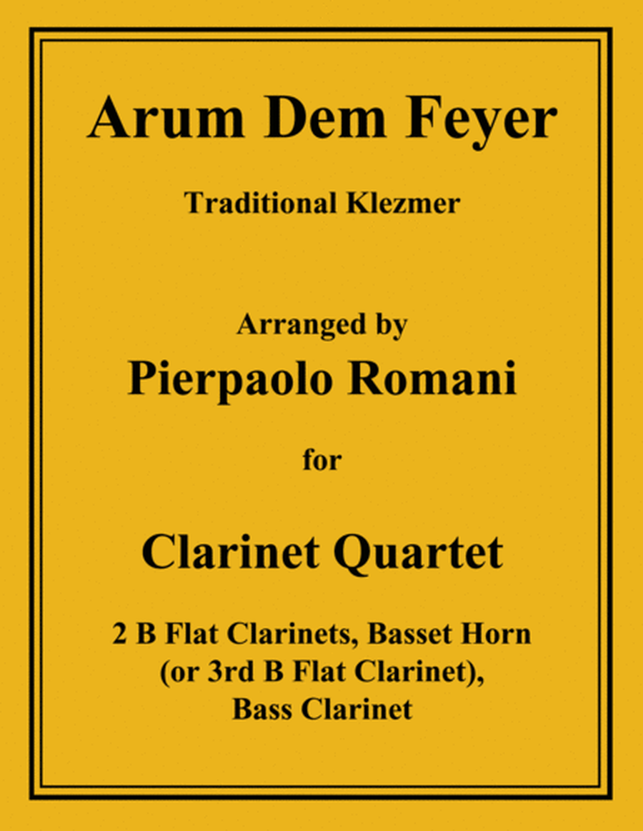 Arum Dem Fayer - For Clarinet Quartet image number null