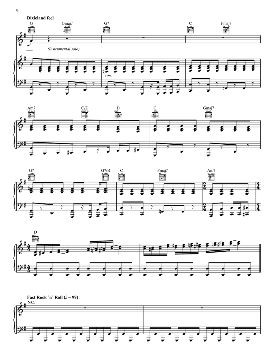 Scenes From An Italian Restaurant Piano, Vocal, Guitar scores gallery preview page 6