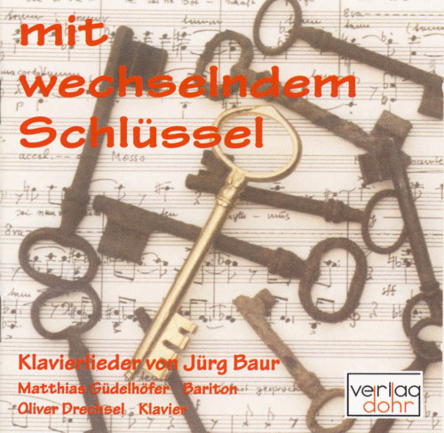 mit wechselndem Schlüssel -Klavierlieder von Jürg Baur- Baritone Voice scores gallery preview page 1