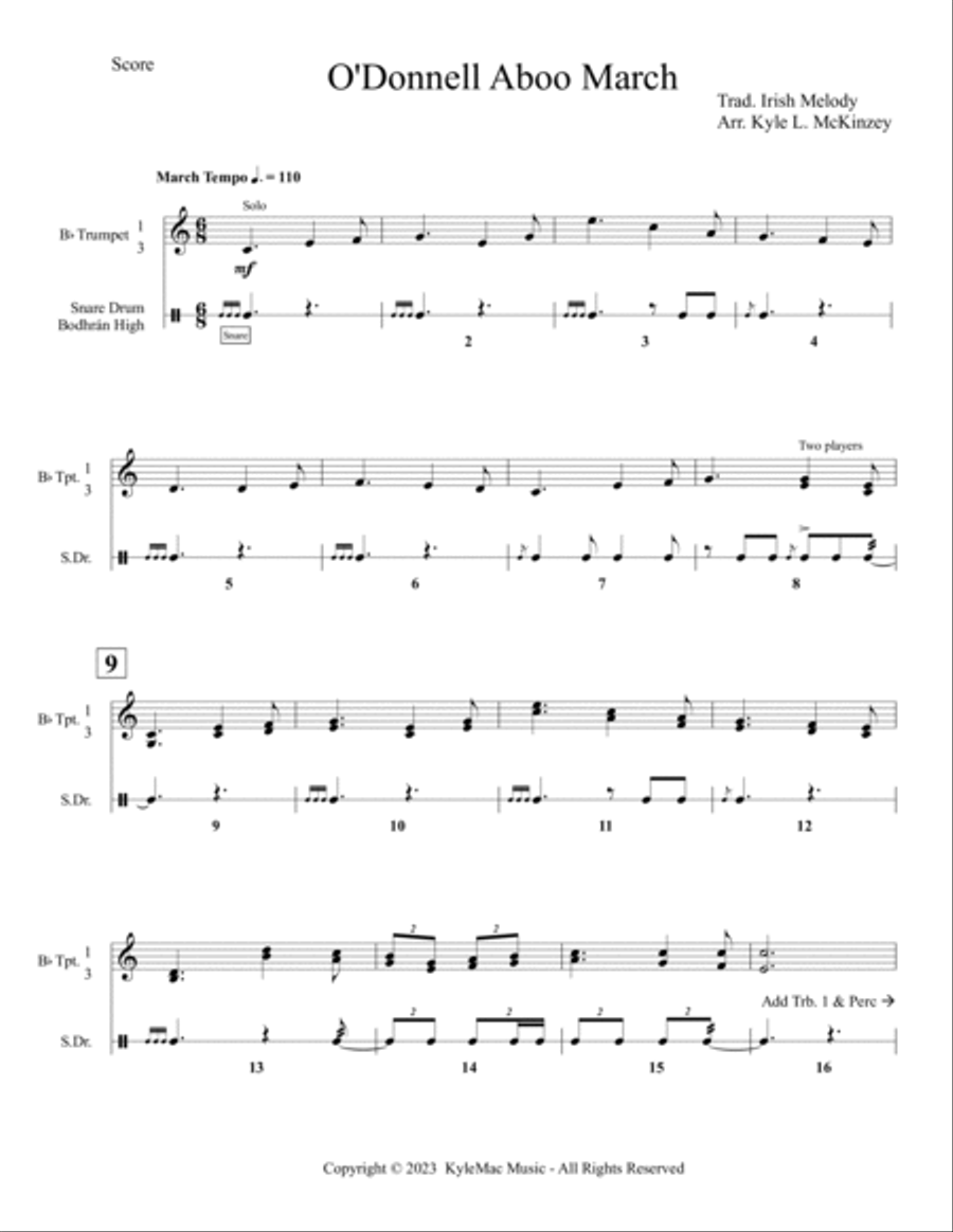 O'Donnell Aboo March O'Donnell Aboo March Concert Band scores gallery preview page 3