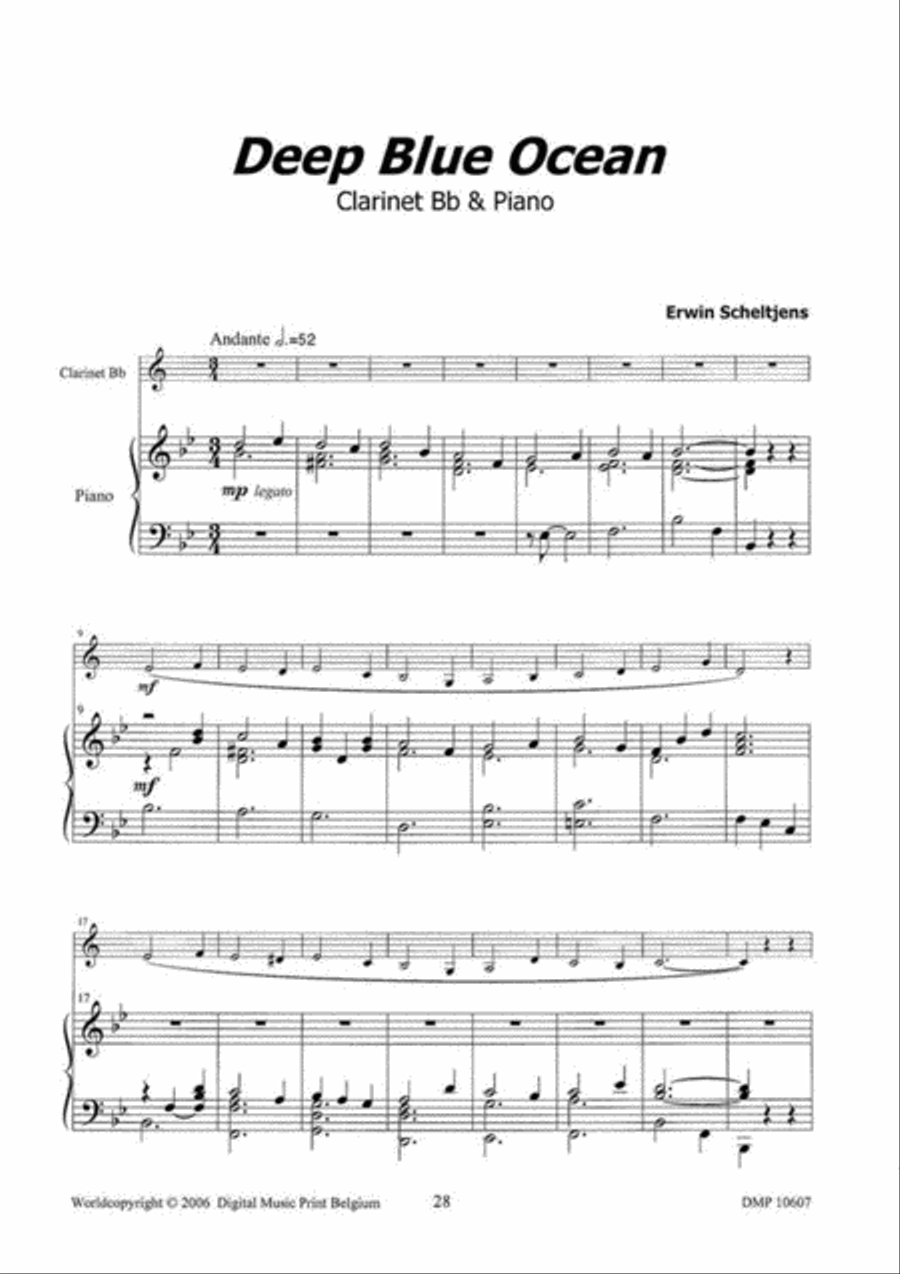 6 Great Pieces For Clarinet and Piano Clarinet Solo scores gallery preview page 7