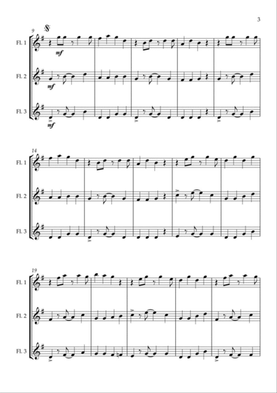 Under The Sea Flute Trio scores gallery preview page 3
