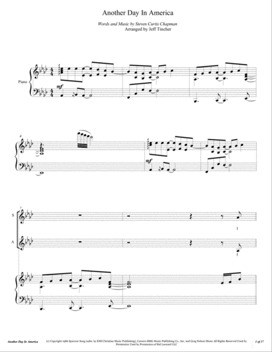 Another Day In America Another Day In America 4-Part scores gallery preview page 2